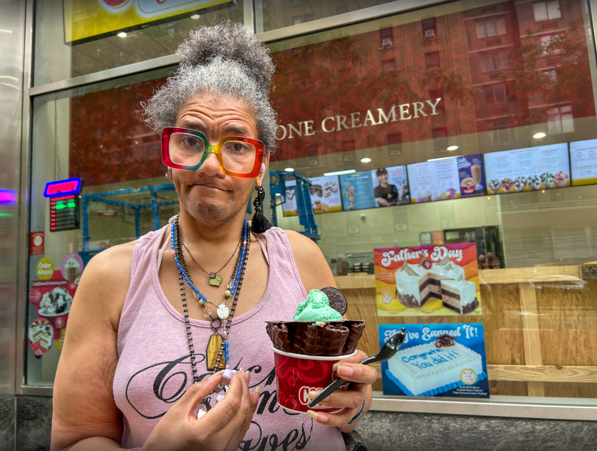 Erica Love Botmow was surprised to learn her pistachio ice cream contained no real pistachios but said she still liked the taste.