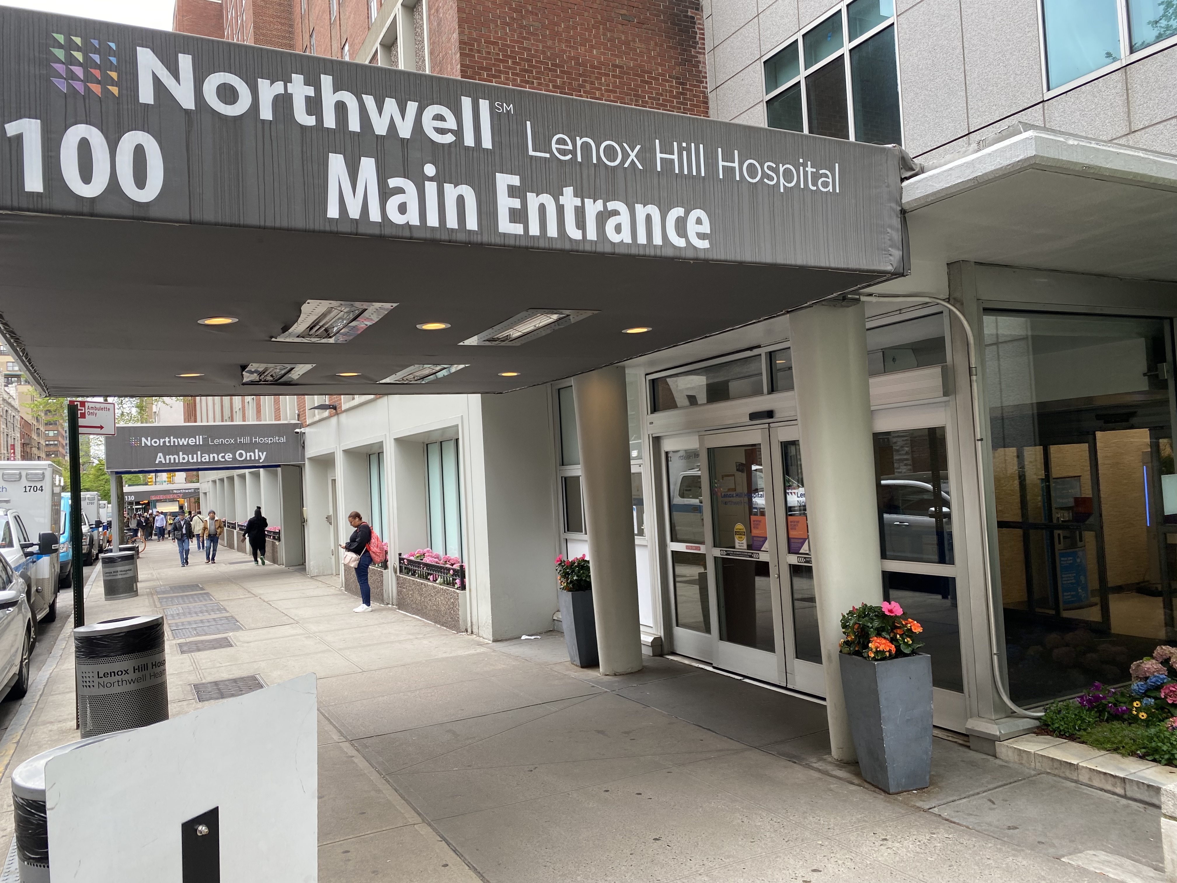 Northwell Health Lenox Hill Hospital's main entrance in Manhattan.