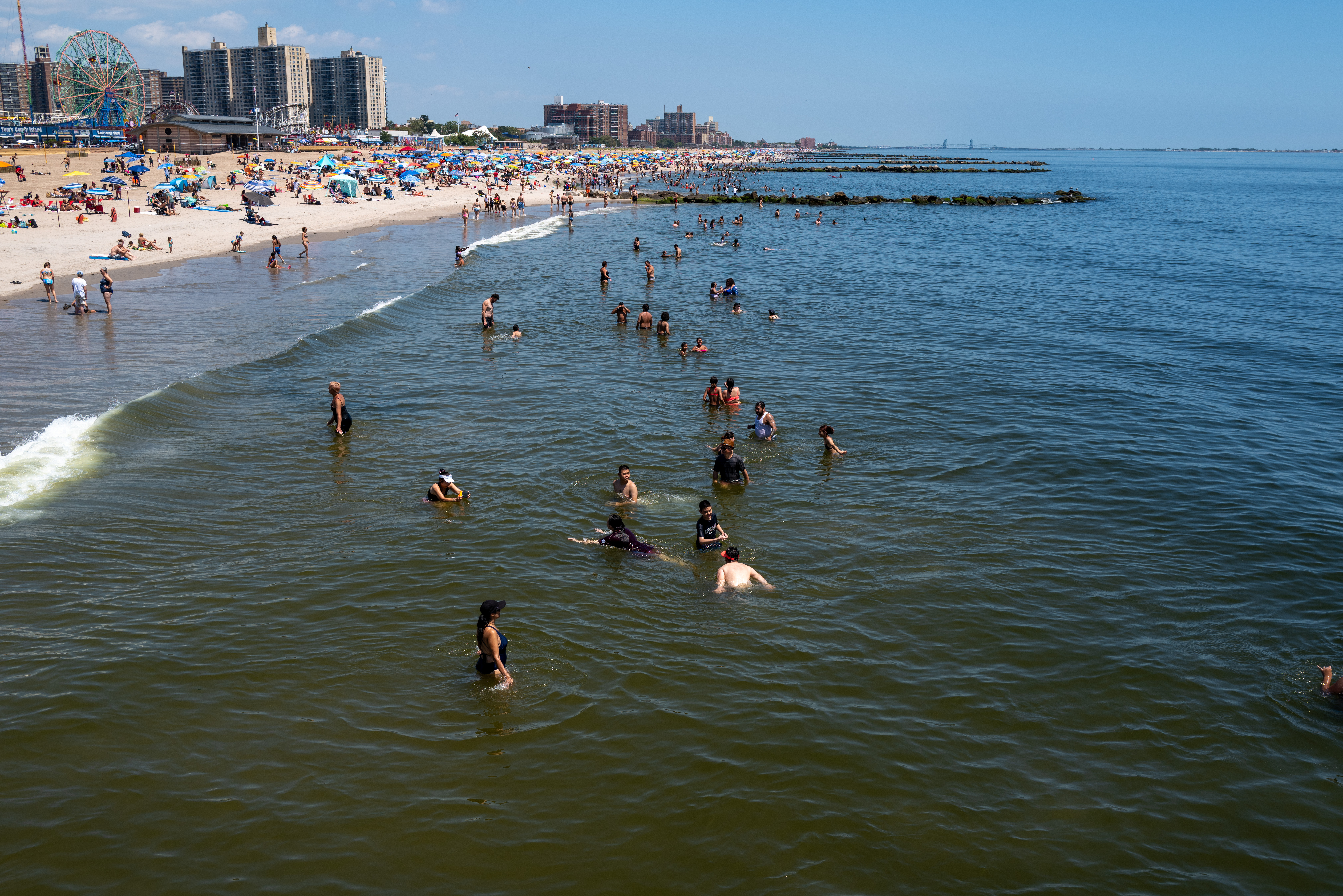 Swimmers at Coney Island