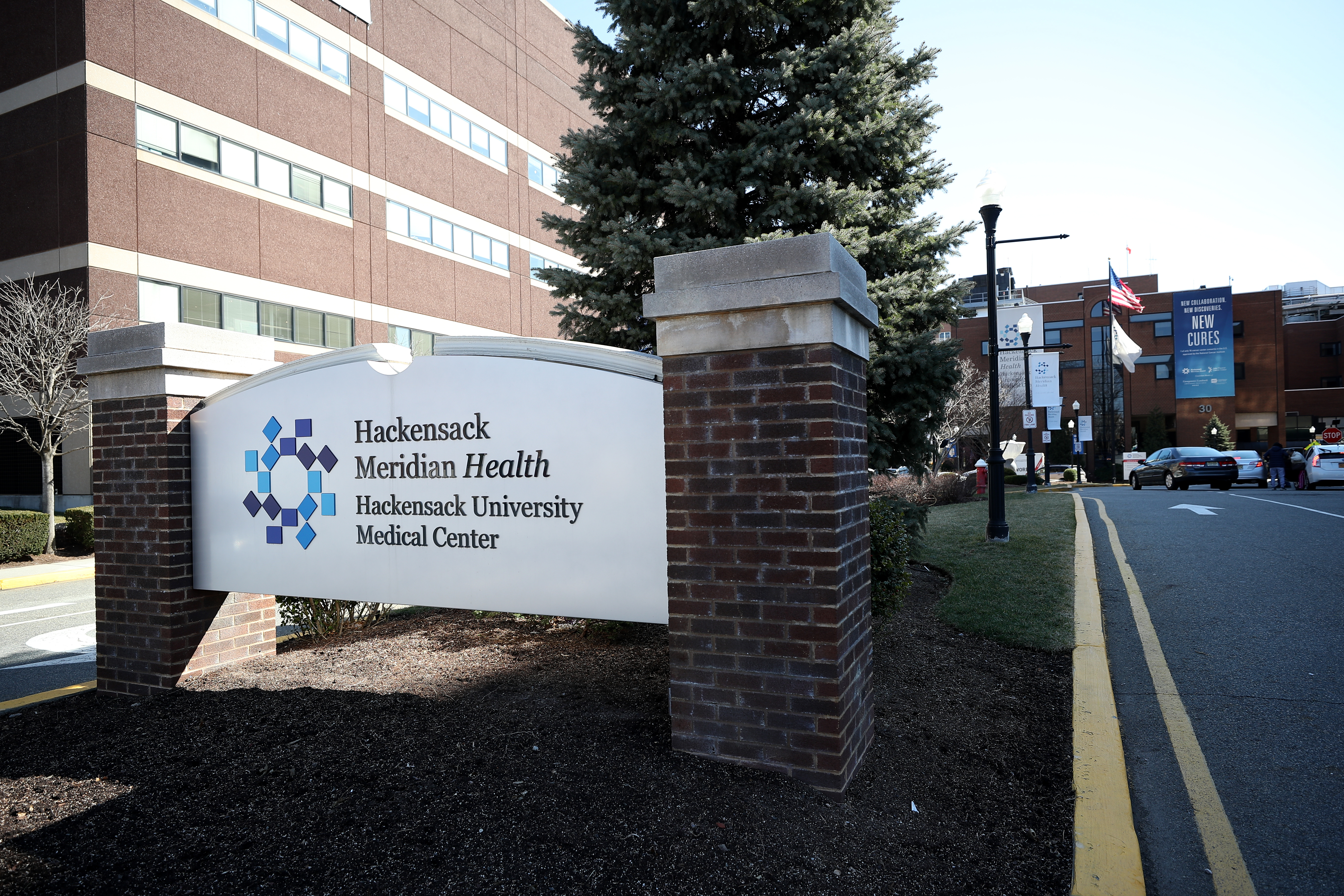 Hackensack University Medical Center building is seen in 2020. The facility is the flagship hospital for Hackensack Meridian Health.