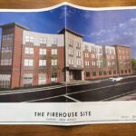 A rendering of a 42-unit, all-affordable housing development that had been proposed for the site of a firehouse in Summit, NJ.