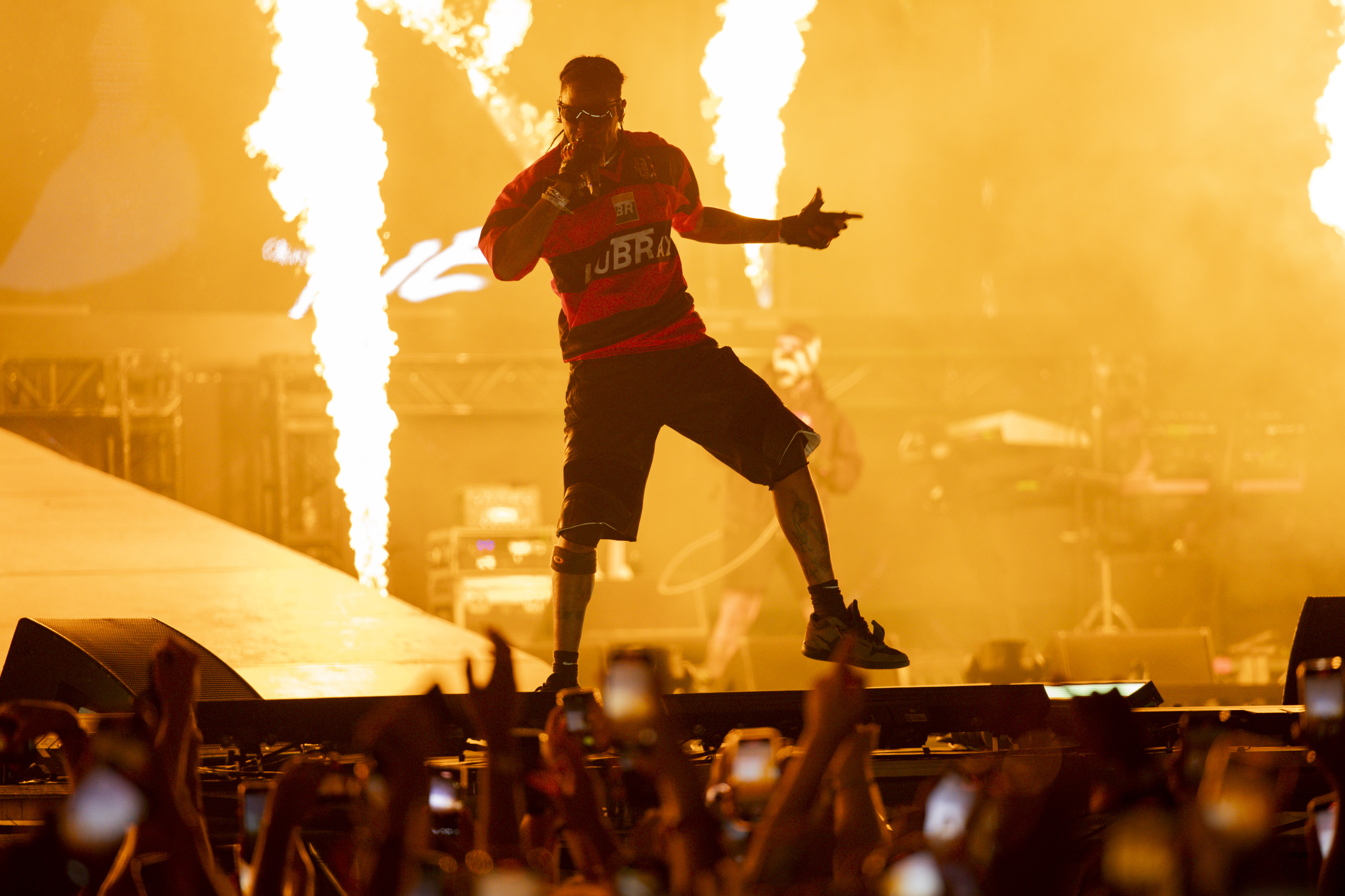 Travis Scott performs on June 14, 2024, at the Summer...