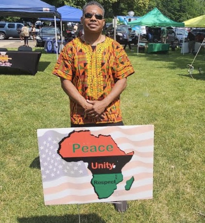 Rick Rodgers, president of the African American Men of Unity group, again organized the annual Juneteenth celebration that was held Saturday at Dr. Martin Luther King Jr. Park in Aurora. (David Sharos / For The Beacon-News)